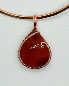 Carnelian Copper Collar Cuff Necklace