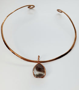 Garden Quartz Copper Collar Cuff Necklace
